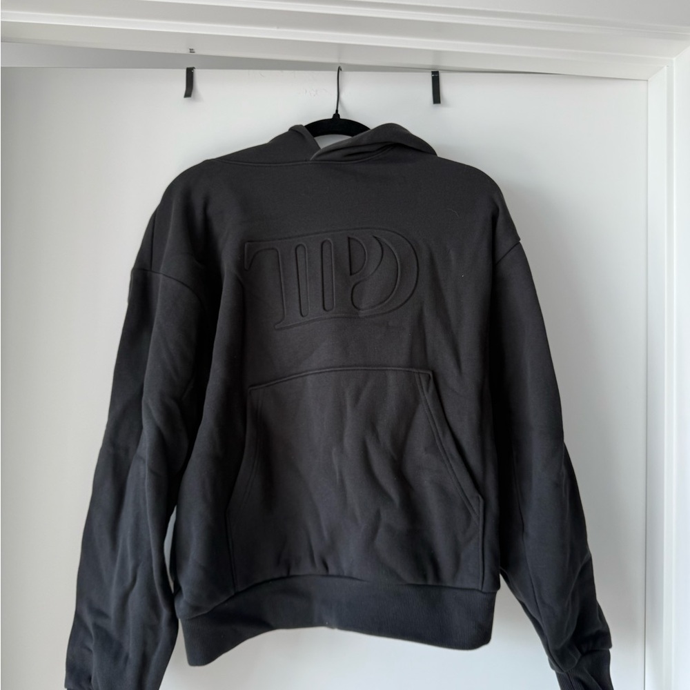 TTPD Black Embossed Hoodie Taylor Swift